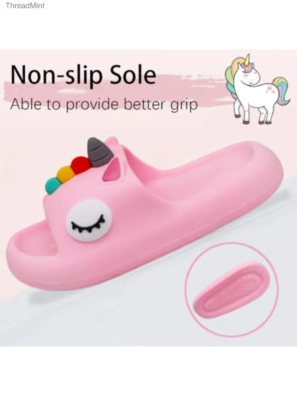 Toddler Slides Sandals Unicorn Non-Slip Beach Pool Home Slippers
